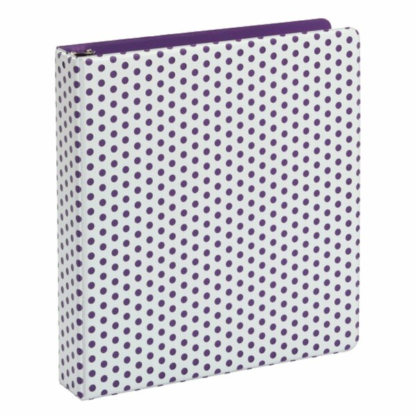 Oxford Punch Pop Binder, 1.5in. Round Rings, Holds 350 Sheets, Purple 42655